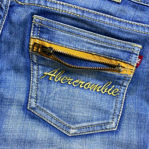 Abercrombie & Fitch Low Rise Straight Jeans Y2K  Embroidery Elk Zipper Pockets - Picture 11 of 14
